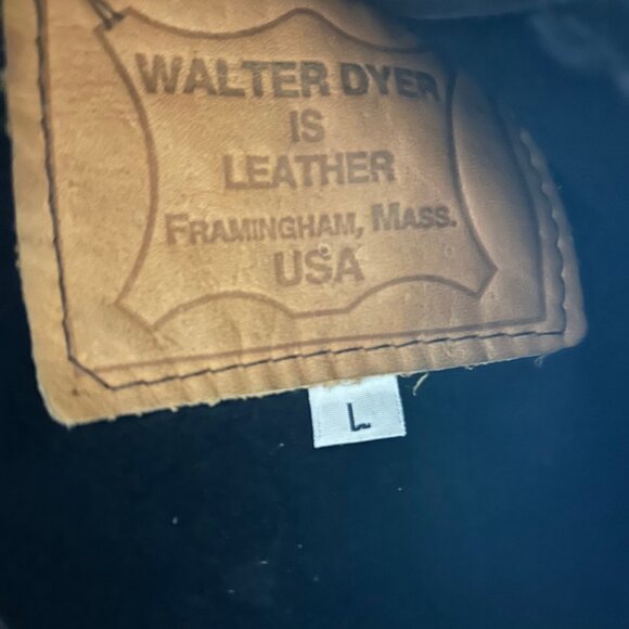 Walter Dyer VTG unisex Motorcycle leather chaps size L Made in USA - Picture 7 of 7